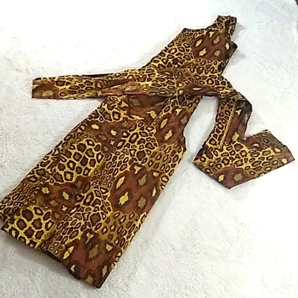 ANIMAL PRINT JUMPER W/Head Wrap NWOT